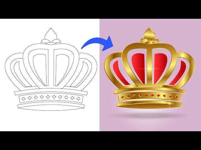 How to design a Crown Logo - Illustrator Tutorial