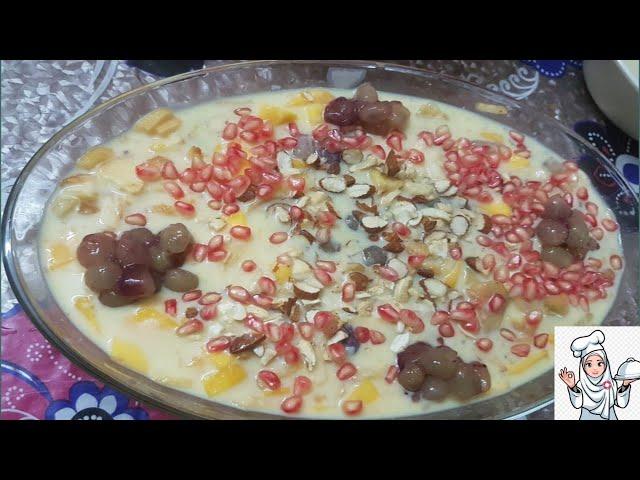 Fruit custard !!Fruit salad!! Hydrabadi  !! Fruit ka meetha!! by Vashma's kitchen