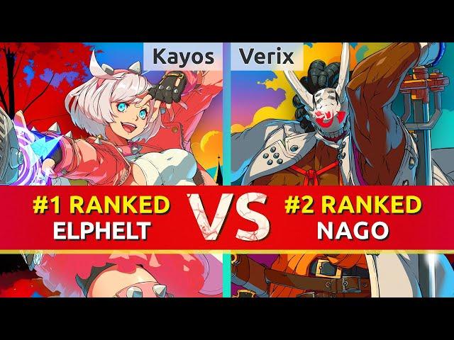 GGST ▰ Kayos (#1 Ranked Elphelt) vs Verix (#2 Ranked Nagoriyuki). High Level Gameplay