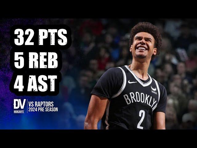 Cameron Johnson vs Raptors 32 pts 5 reb 4 ast | October 18, 2024 | Pre Season