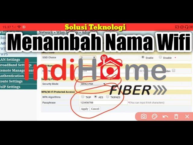 Membuat Banyak Nama WiFi Dalam 1 Modem Indihome