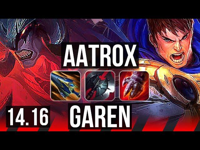 AATROX vs GAREN (TOP) | 14/2/5, Godlike | NA Diamond | 14.16