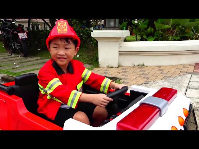 Yejun Fire Truck Car Toy Assembly Power Wheel for Kids