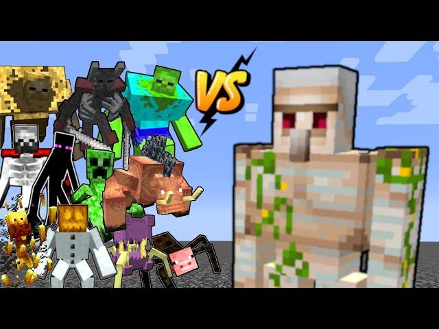 IRON GOLEM Vs Mutant Beasts and Mutant More in Minecraft