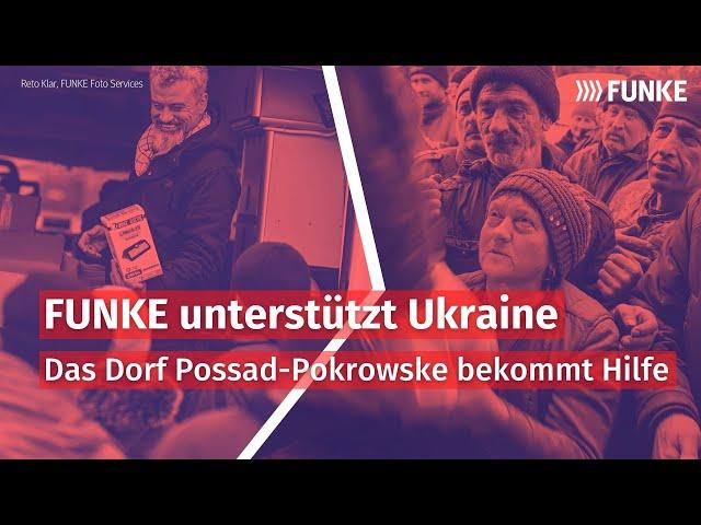 FUNKE spendet Hilfsgüter an Dorf in Ukraine