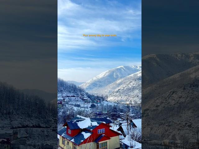 SNOWING IN HOMETOWN #snowfall #snow #kashmir