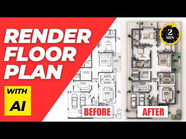 How to Render Architecture Floor Plan in 02 minutes