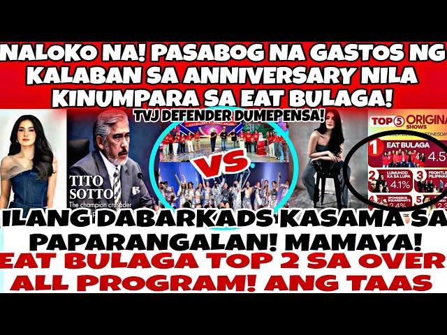 MATINDI ITOEAT BULAGA! NAGASTOS NG KALABAN SA ANNIVERSARY KINUKUMPARA SA DABARKADSEB NANGUNGUNA NA