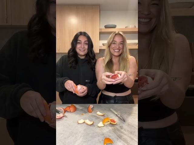 Rematch: Orange Peeling Competion with my girlfriend Alix