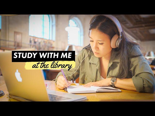 Study With Me at the Library! | A Real Time Study Session