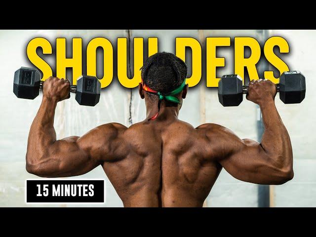 15 Minute Dumbbell Shoulders Workout | Burn & Build #4