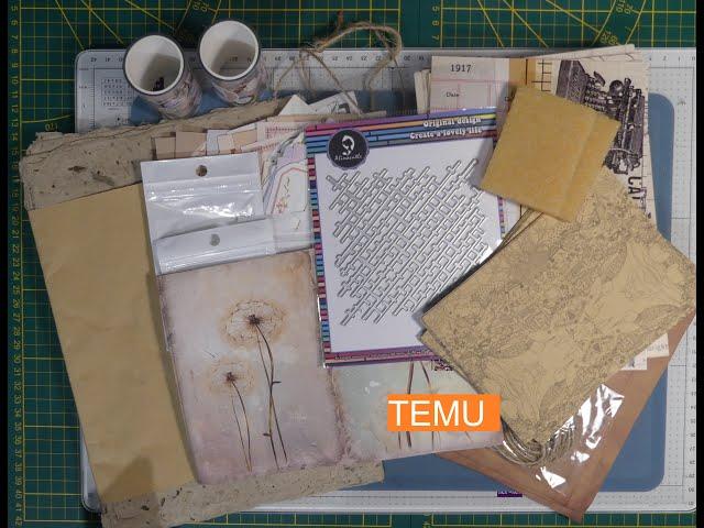 #TEMU Haul, Papier, Alina Craft Stanze und klare Steine, ich mache eine Collage