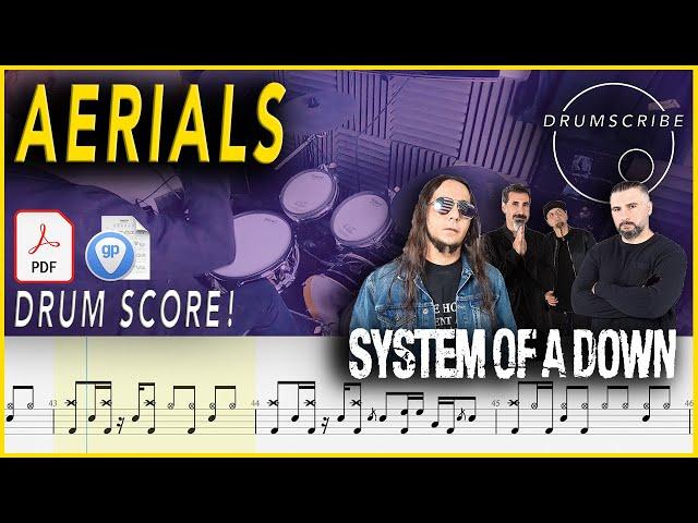 Aerials - System of a Down | DRUM SCORE Sheet Music Play-Along | DRUMSCRIBE