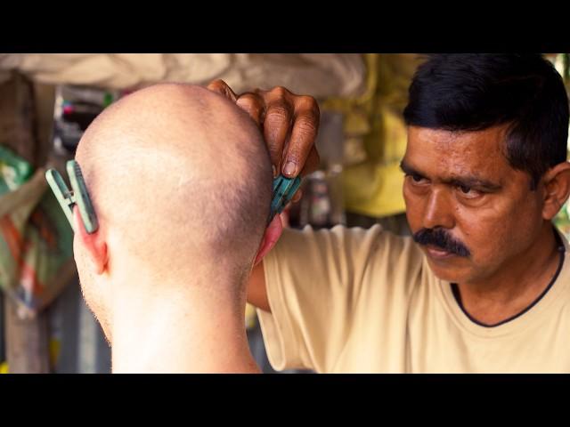 Shirtless Head Massage from Acupressure Indian Street Barber