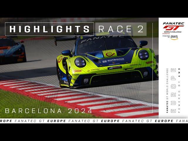 Extended Highlights | Barcelona 2024 | Race 2 | Fanatec GT World Challenge Europe