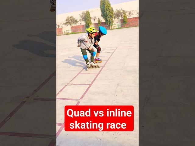 Quad vs inline skating race // #skating #skate #trending #youtube #skater