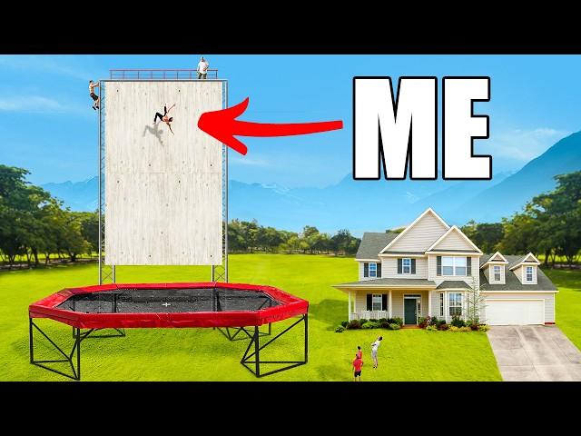 Flipping onto Worlds Biggest Trampoline Wall