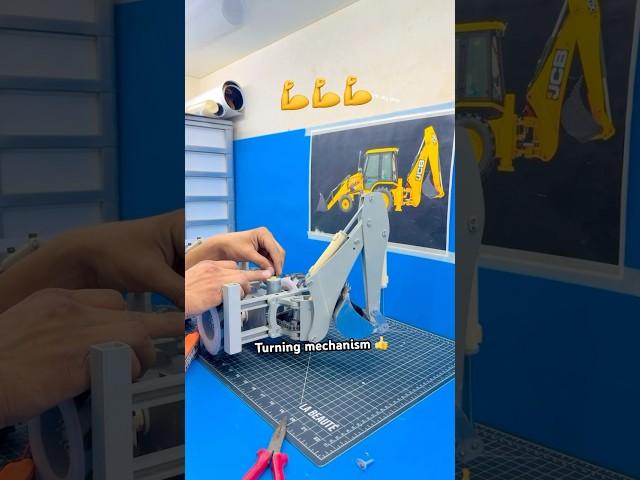 JCB backhoe turning mechanism installed 