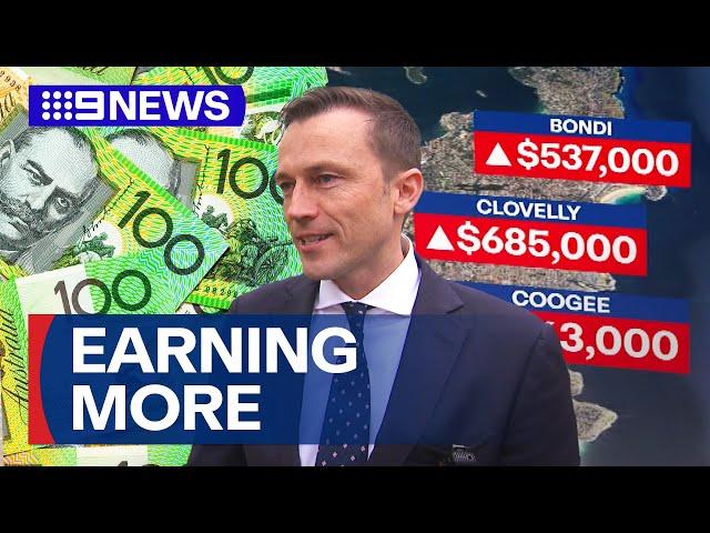 Sydney property owners making more from market value then jobs | 9 News Australia