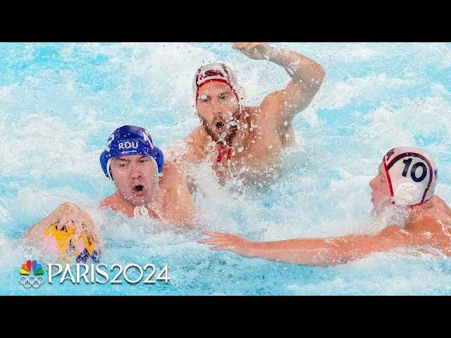 Team USA puts Romania away for first men's water polo win at the Paris Olympics | NBC Sports