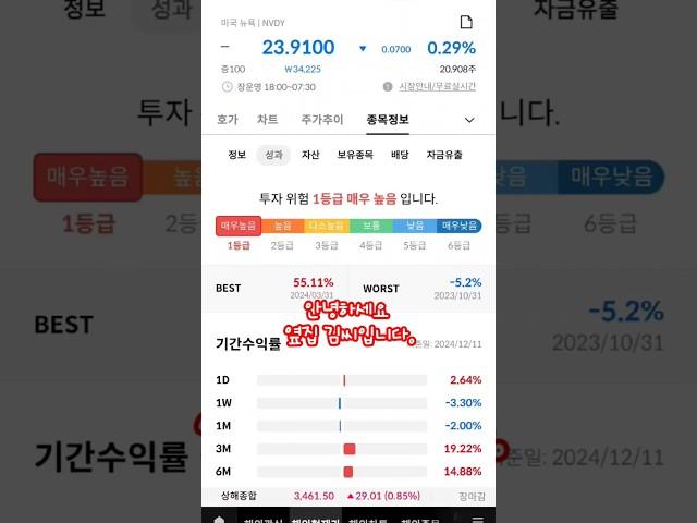 [NVDY] 초고배당 "엔비디" 202주 12월 배당 받았습니다!! - 일드맥스 엔비디아 옵션 인컴 전략 ETF 투자일지[2] ️투자권유 영상 아님 따라하진 마시오️