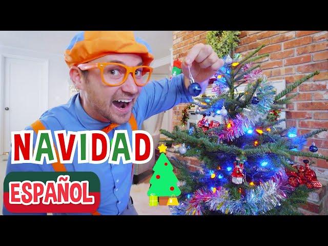 Blippi decora el árbol de Navidad | Vídeos educativos para niños | Vídeos navideños para niños