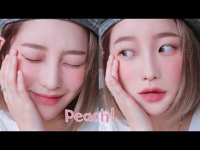  뽀송뽀송한 복숭아 메이크업 GRWM - !  feat.이니스프리 꼼꼼카라 제로 간단리뷰  | 소윤