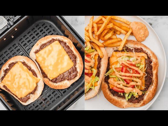 Air Fryer Smash Burger Tacos (Big Mac Taco)