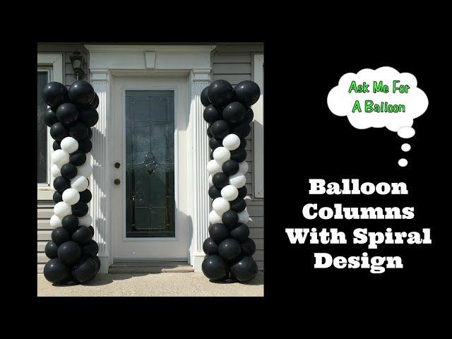 Balloon Columns With Spiral Design