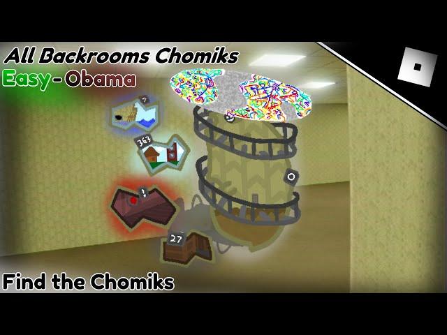 How to find ALL BACKROOMS CHOMIKS in FIND THE CHOMIKS || Roblox