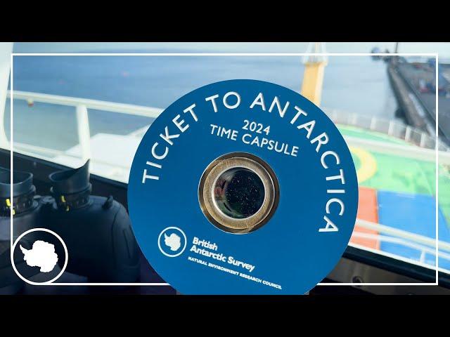 Handing over the time capsule  | Ticket to Antarctica | British Antarctic Survey