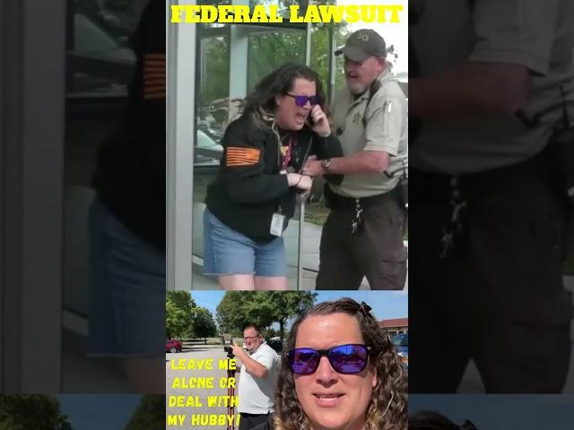 Frauditor "Man" Bun Lana Arrested, Trespassed & Kicked Out!  #shorts #cops #police