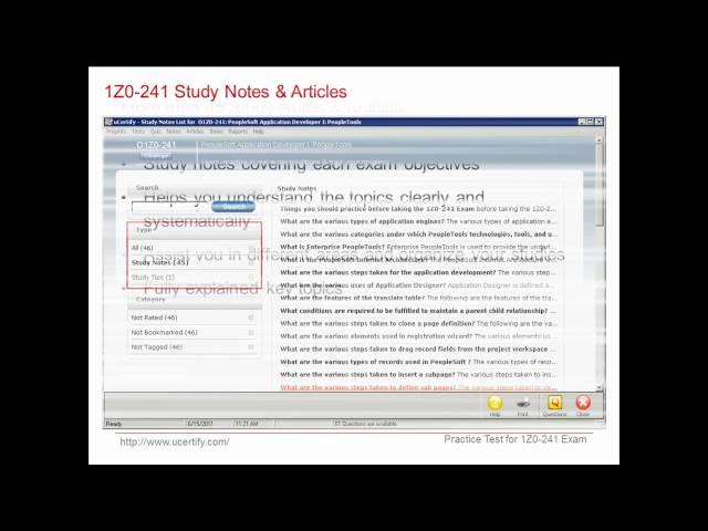 uCertify 1Z0-241 Exam Practice Questions