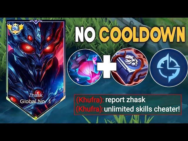 WHEN GLOBAL ZHASK  THIS NEW COOLDOWN EMBLEM AND BUILD IN SOLO RANKED  GAME!!(pls try)MLBB