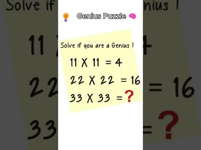 Can You Solve This Genius Math Puzzle?  | #Shorts #MathPuzzle #BrainTeaser #GeniusChallenge