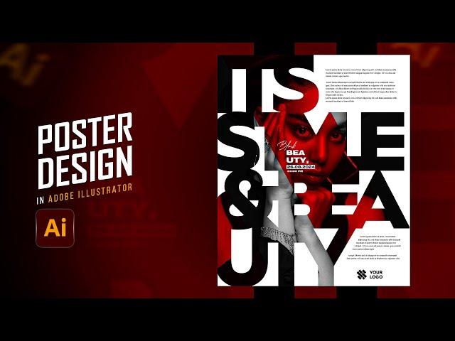 Modern Poster design in Adobe Illustrator I Illustrator Tutorial I Creative Poster design