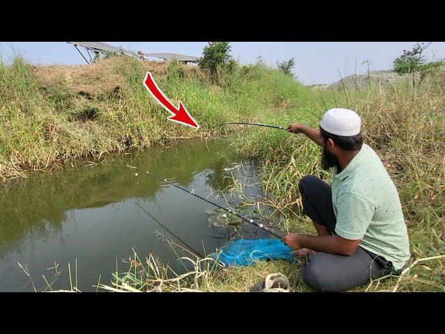 FISHING "FISHER MAN CATCHING IN DEEP POND "BAAMFISHES AND CATFISH" SMALL HOOK FISHING TECHNIQUES "