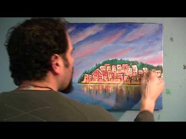 The Loaded Brush Joe Riso  Time-lapse painting 'Spanish Island'