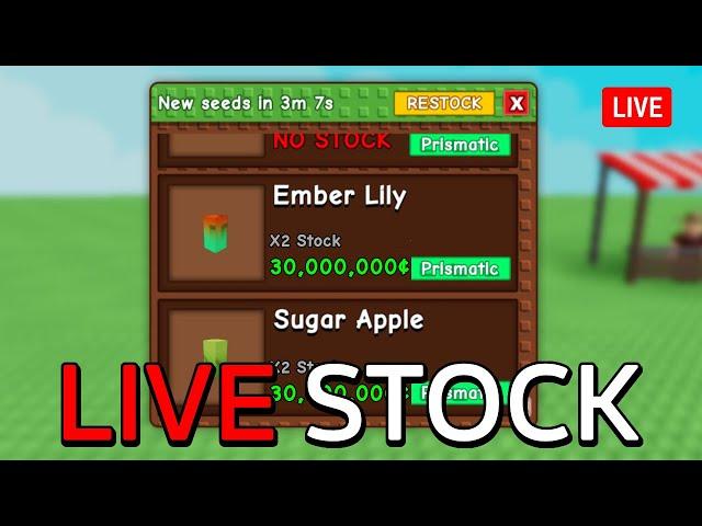 Live  | GROW A GARDEN NEW STOCK AND TRADE 24/7!