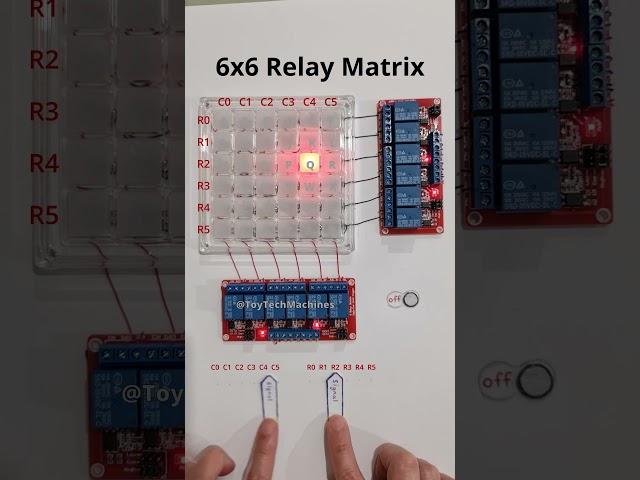 6x6 Relay-Controlled LED Matrix