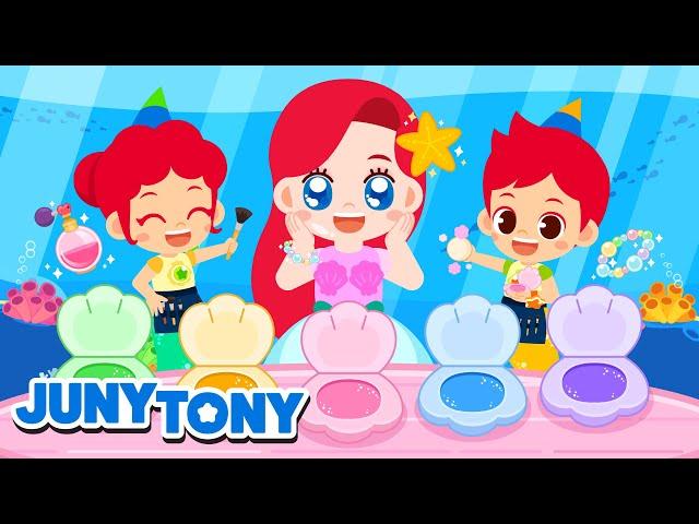 Makeup Artist Under the Sea | The Little Mermaid's Makeup | Job and Careers | Kids Songs | JunyTony