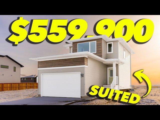 TOUR a Brand New $559,900 High End SUITED HOME in LETHBRIDGE Alberta - Revenue Potential