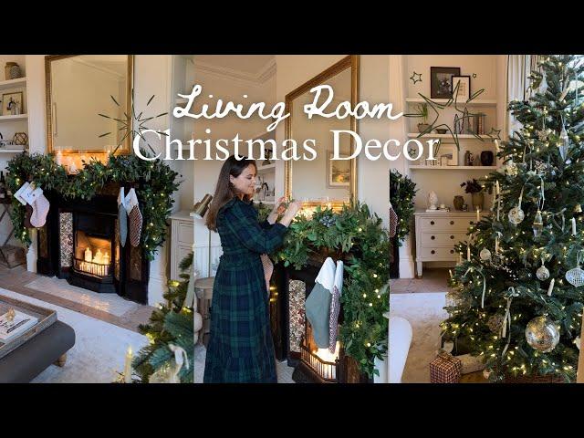 LIVING ROOM CHRISTMAS DECOR 2024 - TREE & GARLAND| Laura Melhuish-Sprague