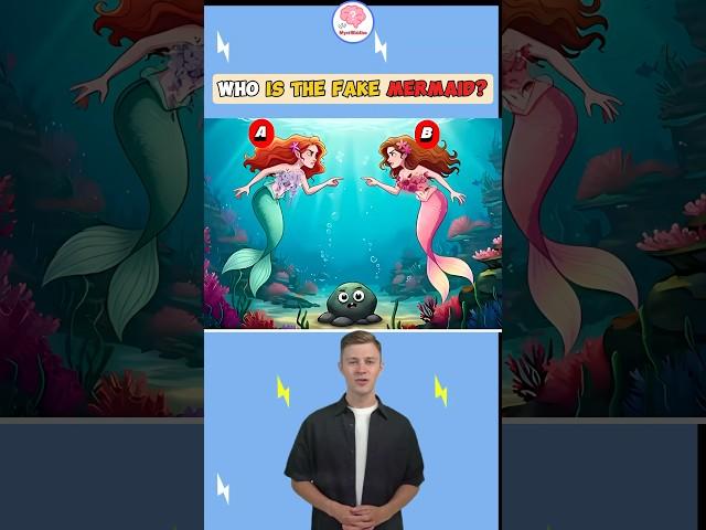 Who Is The Fake Mermaid? #quizgames #riddles #viralvideo2025 #logicpuzzles #viralshorts #quiz