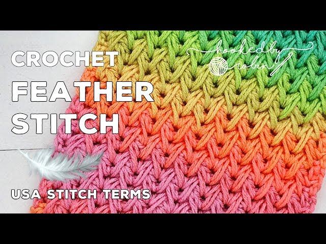 Crochet Feather Stitch (Great for Scarves or Blankets)