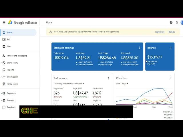 $15000 Adsense Traffic Arbitrage Earnings getting paid this Month