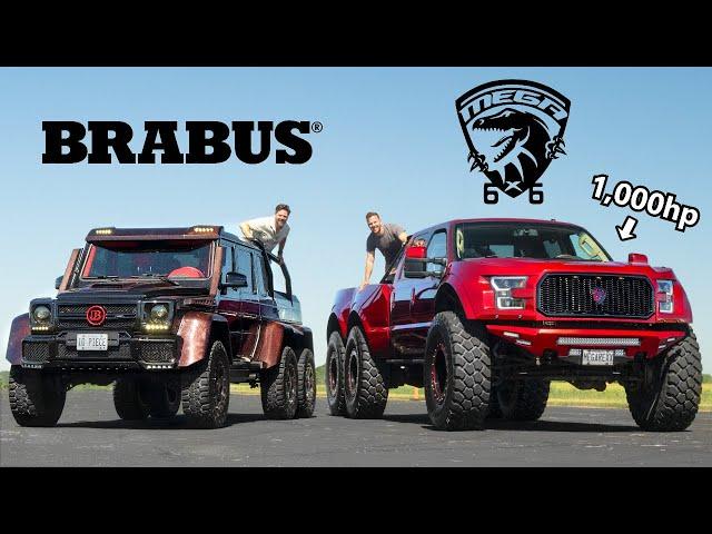 MegaRaptor 6x6 vs Mercedes-Benz BRABUS 6x6 // $400,000 Meets $2 Million