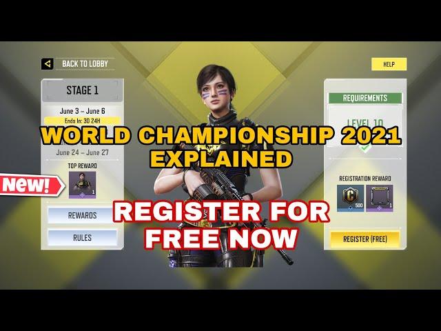 How to Register in World Championship 2021 Explained COD Mobile | Wisdom Frost