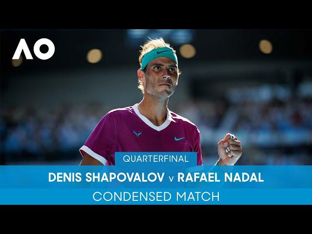 Denis Shapovalov v Rafael Nadal Condensed Match (QF) | Australian Open 2022