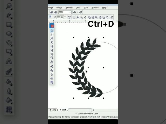 #coreldraw  Round Leafs logo in coreldraw #leafs #gk_yt